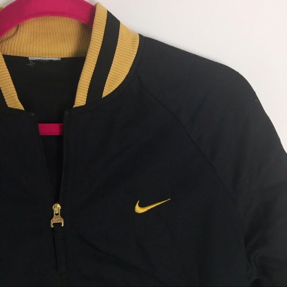 Nike Jackets & Blazers - Nike Bomber Jacket Great Condition Black Gold S